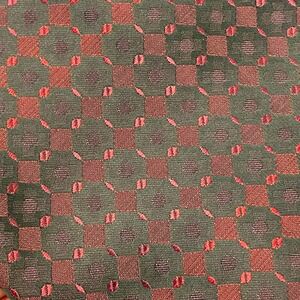 Van Heusen Necktie Burgundy Checkered Pattern Business Career Polyester Mens Tie